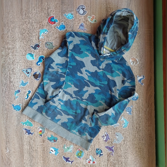 Mini Boden blue camo hoodie 11-12 years - Picture 16 of 16